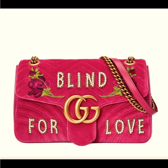 Gucci authentic Vibrant Pink Crossbody Bag with Gold Chain - Picture 1 of 15